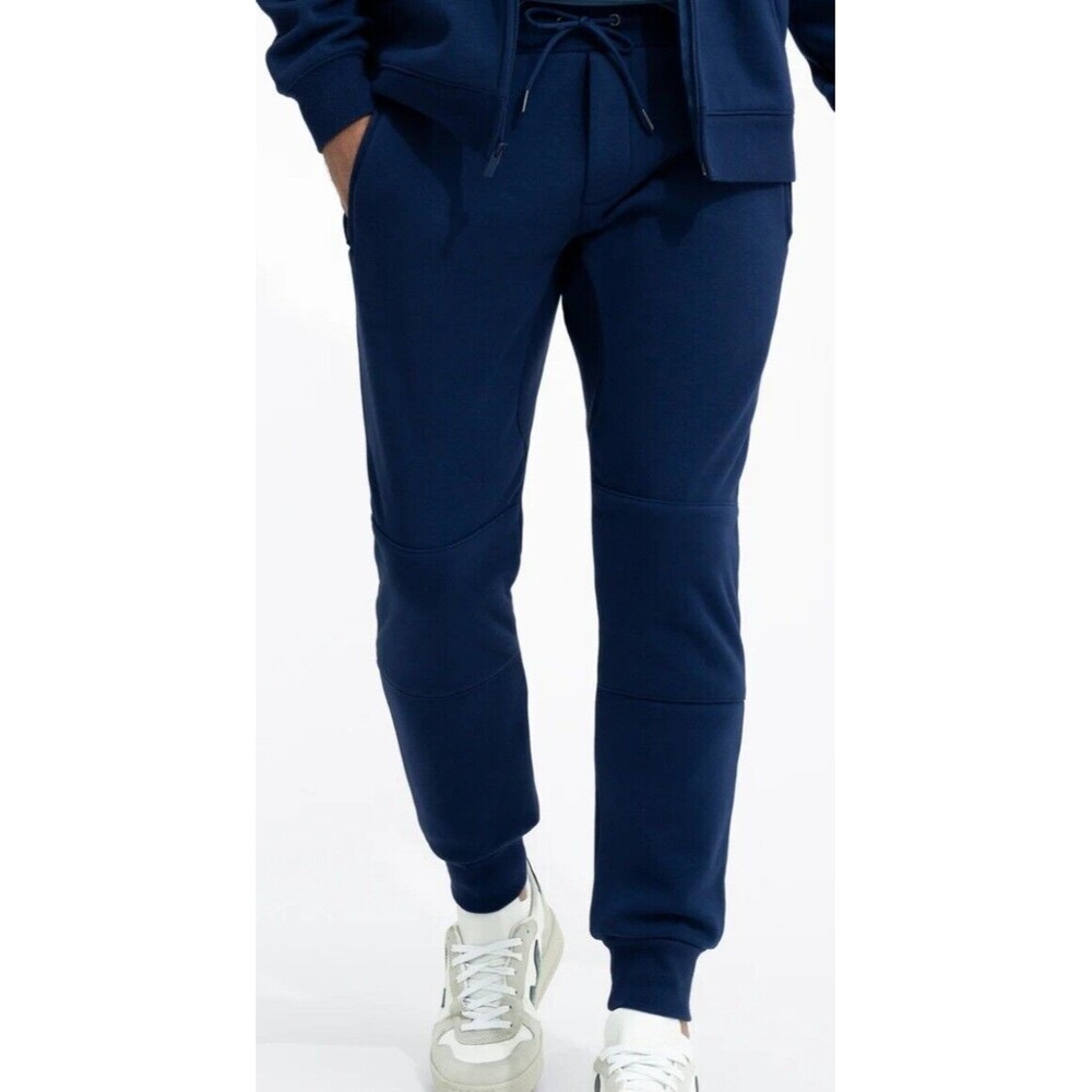 Swet Tailor Stretch Fleece Joggers Sweatpants Admiral Blue Men’s Large